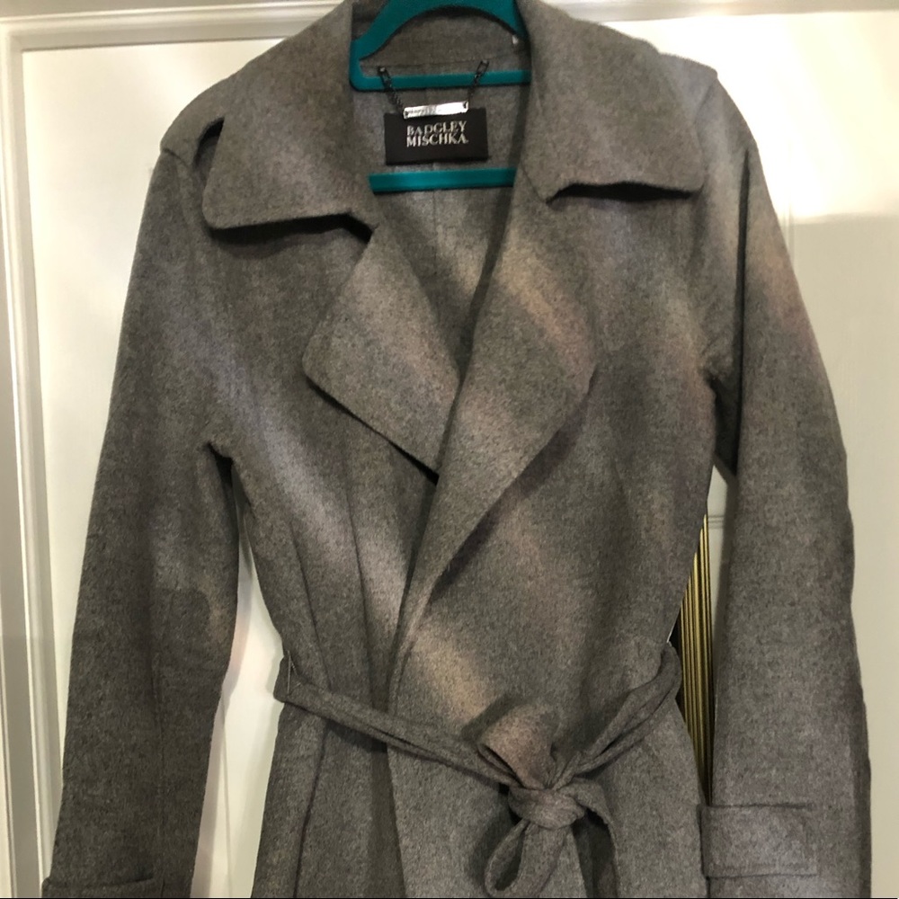 Badgley  Mischka double face 3/4 length wool coat.